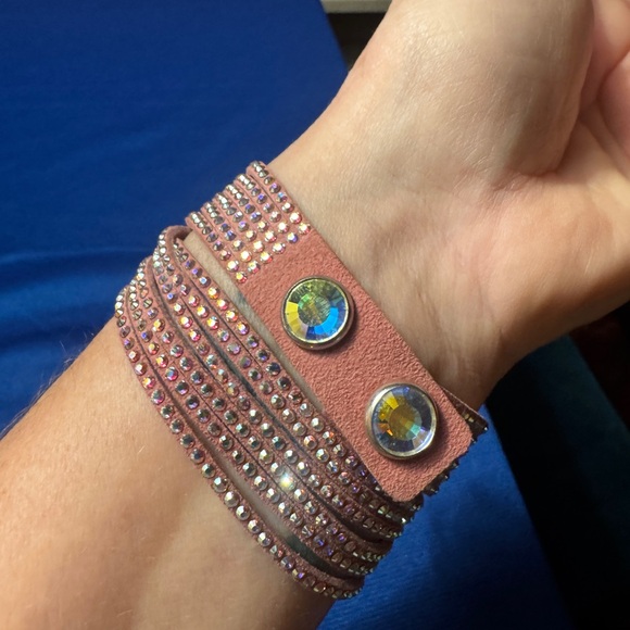 Swarovski Rose Crystal Wrap Bracelet - Picture 2 of 3
